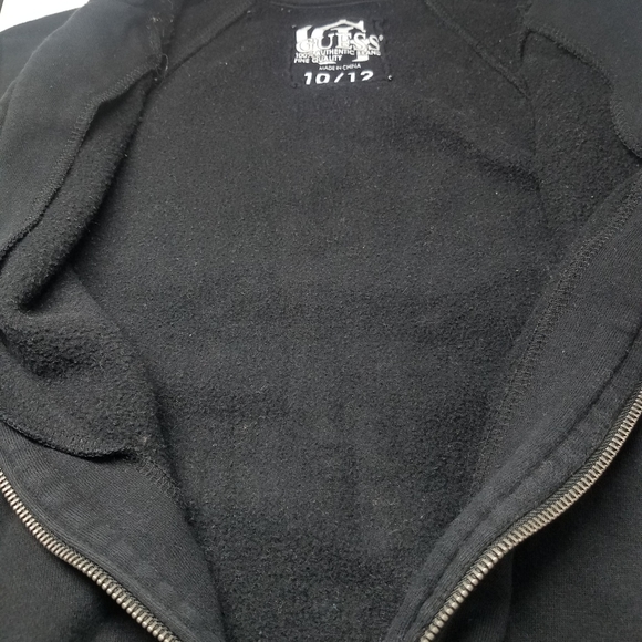 Guess Boys Black Zip Front Sweater - Picture 8 of 8